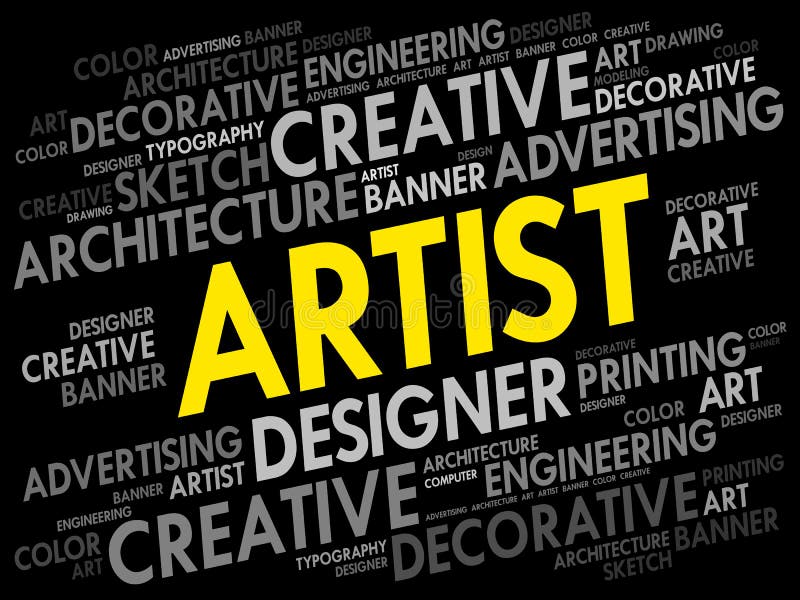ARTIST Word Cloud, Creative Concept Stock Illustration Illustration