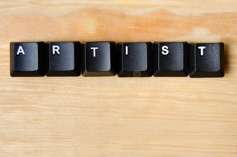 Artist Word Spelled Across Six Easels Stock Image Image of paint