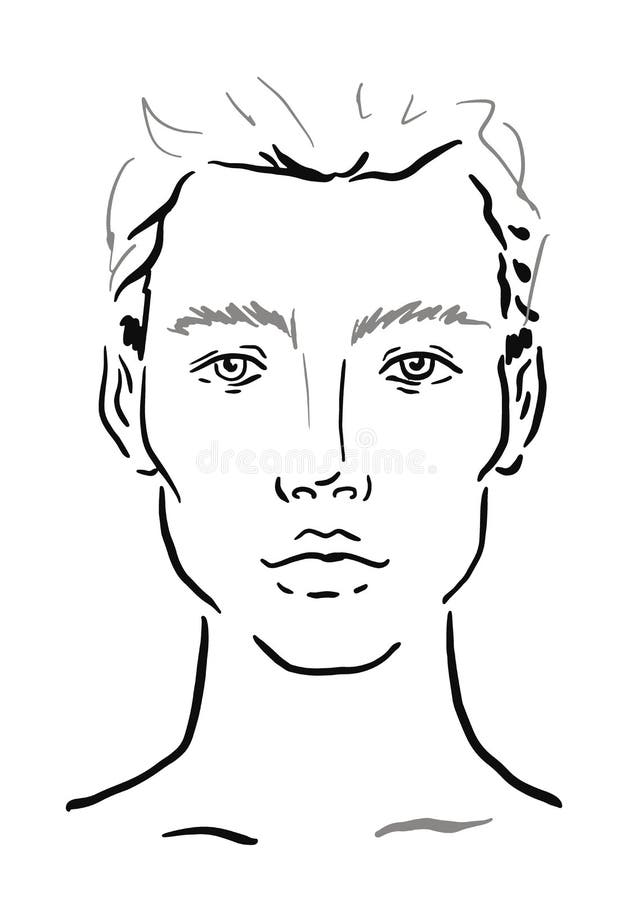 Artista De Maquillaje De La Carta De La Cara Del Hombre Blank Modelo  Ilustración del Vector - Ilustración de profesional, pista: 129629878