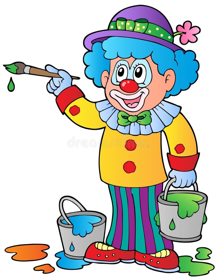 Artista del payaso de la historieta ilustración del vector Artista del payaso de la historieta ilustración del vector