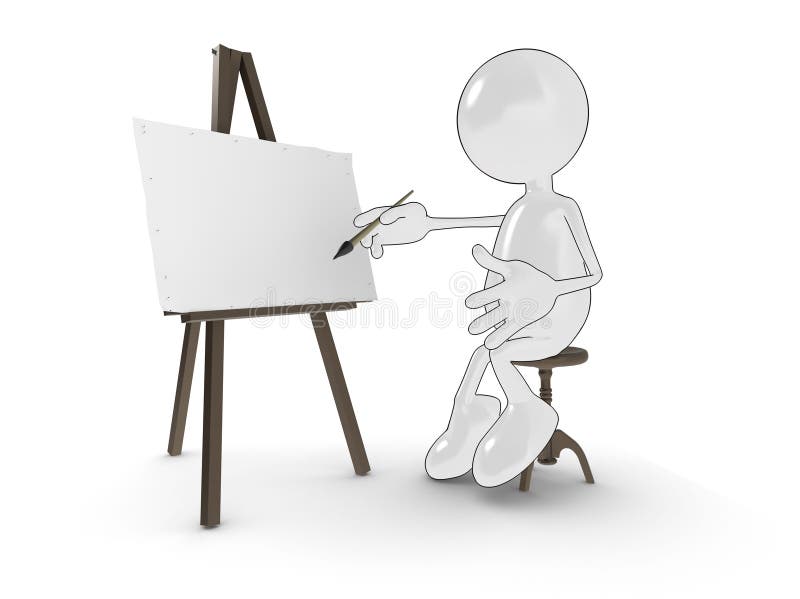 um desenho de linha do artista pintor. um homem em pé pintando uma obra de  arte na tela. minimalismo desenhado à mão contínua. 1956968 Vetor no  Vecteezy