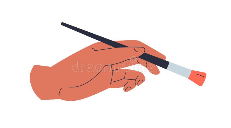 Pintura Manual Com Pincéis Desenho Contínuo Minimalista Vetor Desenho De  Pincel Desenhado Com Uma Mão Segurando O Dedo Para Desen Ilustração do  Vetor - Ilustração de preto, desenho: 161708643