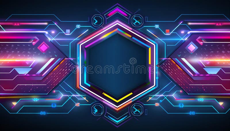 Vector abstract background art style bright shiny colors, geometric design stock illustration