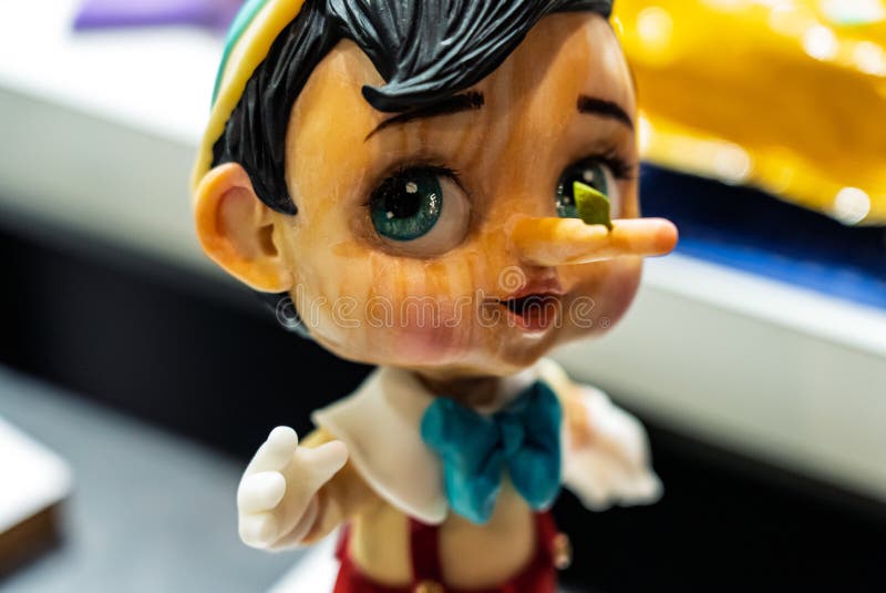 Artistic colorful handmade chocolate cakes. Cakes with a lot of artistic details. Characters on cakes. Realistic handmade cake stock photography