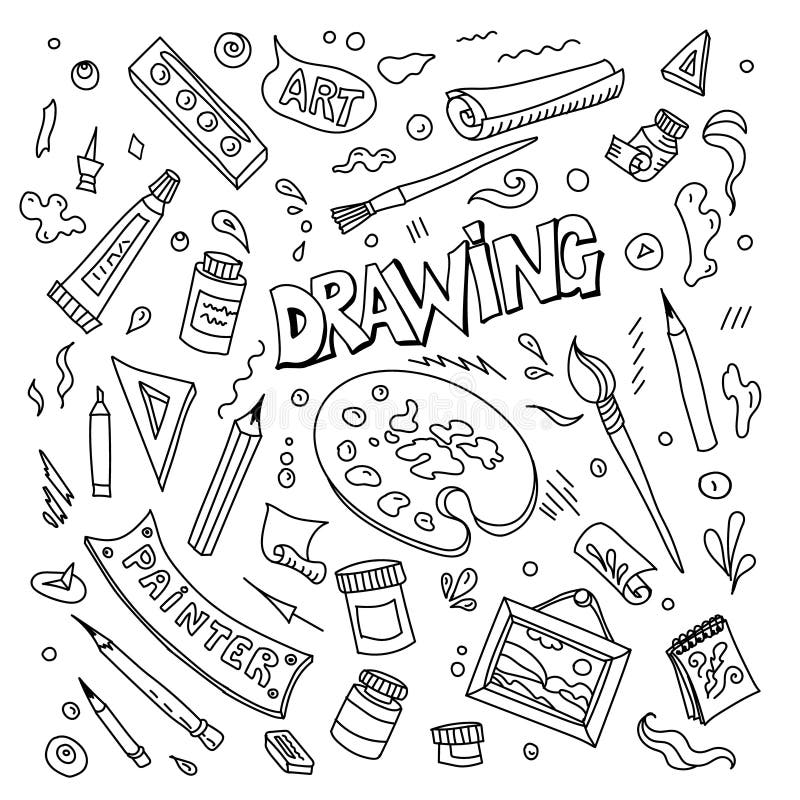 Art Drawing Supplies Stock Illustrations – 26,385 Art Drawing Supplies  Stock Illustrations, Vectors & Clipart - Dreamstime