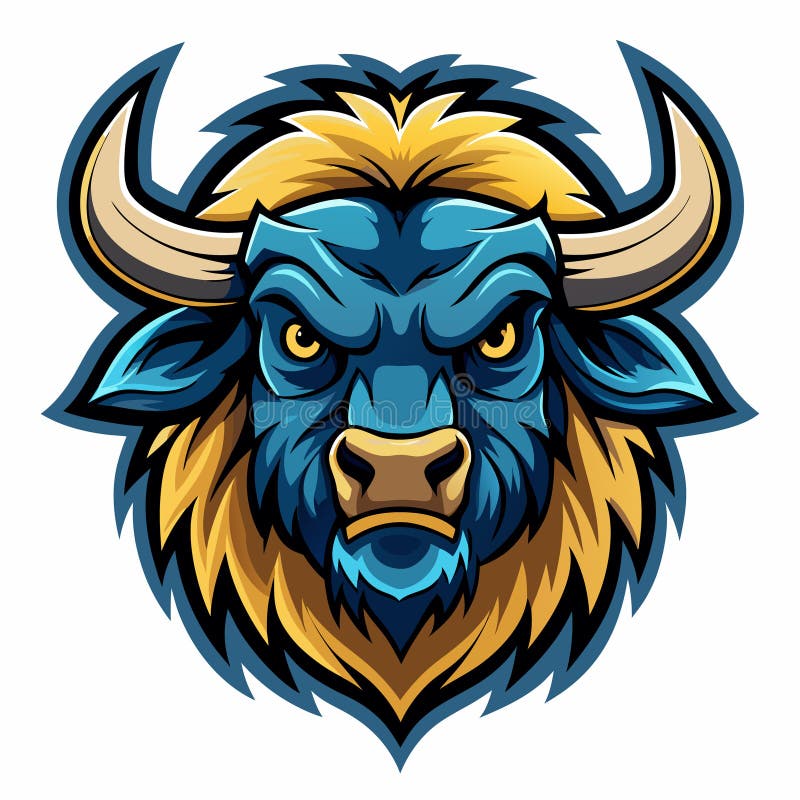 An artistic creation that reflects beauty in simplicity. The design highlights precision, clean details, and a harmonious flow, resulting in a versatile and professional visual outcome. Blue buffalo vectors