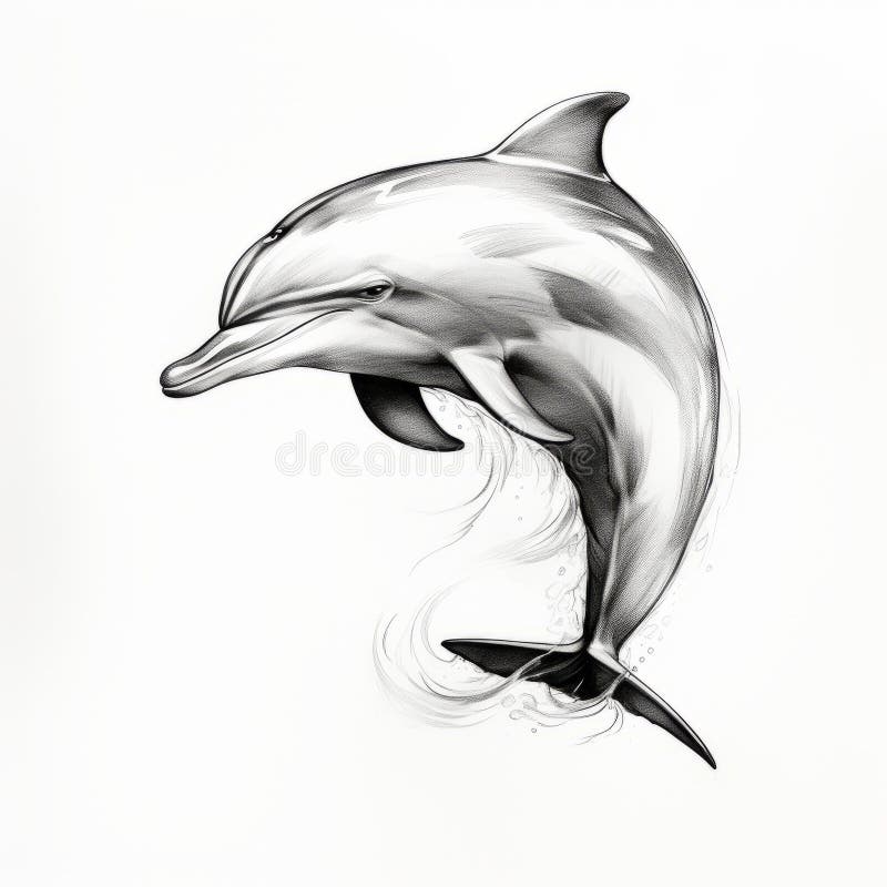 Drawing Line art Dolphin, dolphin, marine Mammal, mammal, pencil png |  PNGWing