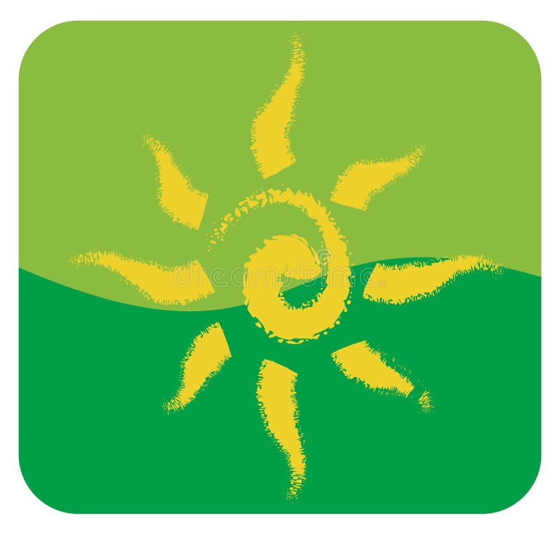 Artistic drawing sun with white background vector illustration