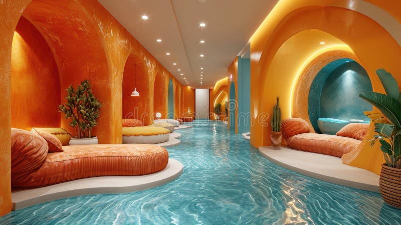 Artistic Elegance Hallway Design royalty free illustration