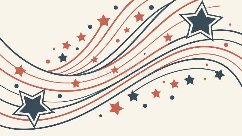 Artistic Flowing Star Stream with Subtle Color Palette, vector design Generative AI stock illustration