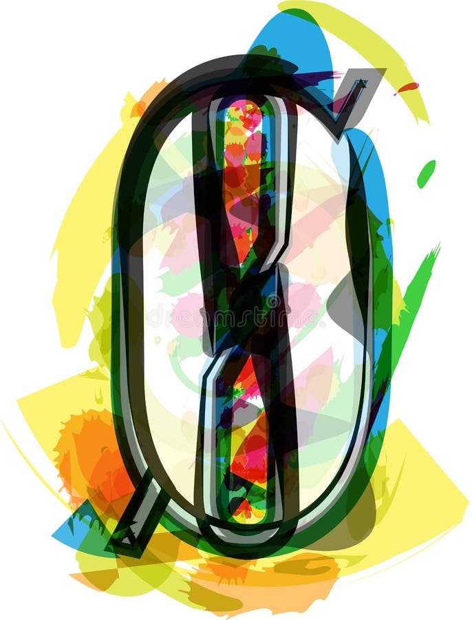 Artistic Font - Number 0 Stock Vector Illustration Of Scribble