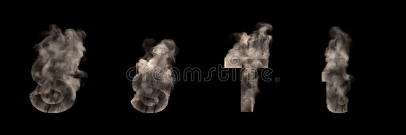 Capital uppercase and lowercase letters S and T made of heavy smoke or fog isolated on black, artistic scary font - 3D illustration of symbols. Capital uppercase and lowercase letters S and T made of heavy smoke or fog isolated on black, artistic scary font - 3D illustration of symbols