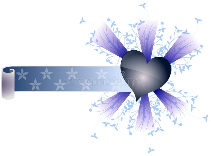 Heart Scroll stock vector. Illustration of logo, design - 5743198