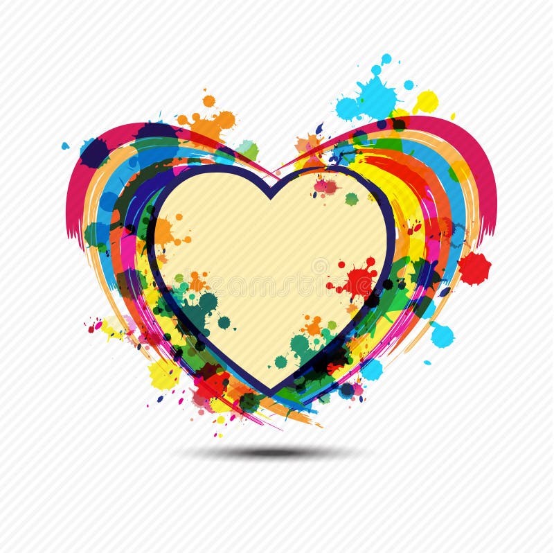 Artistic heart paint design