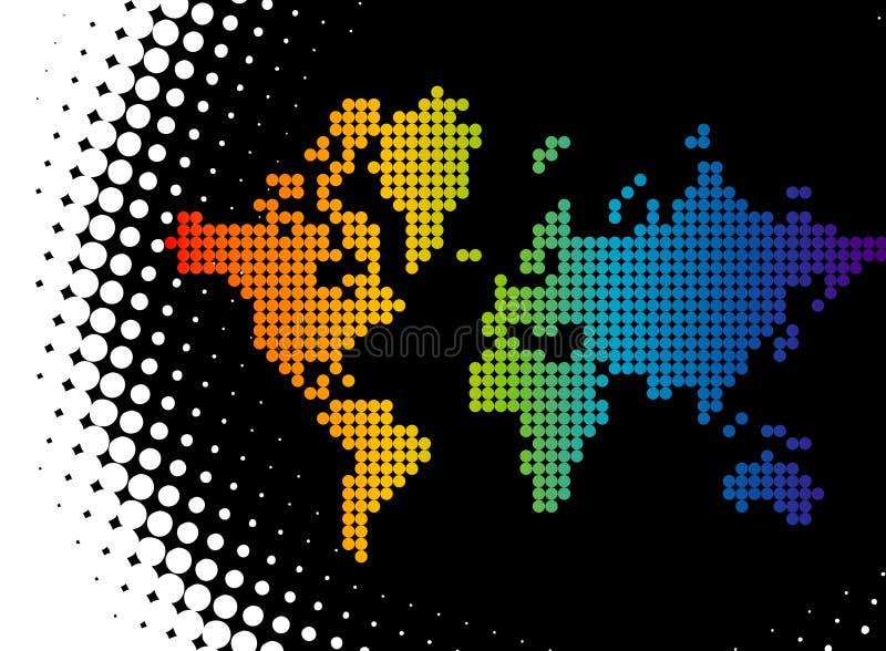 An abstract illustration of the world map. An abstract illustration of the world map.