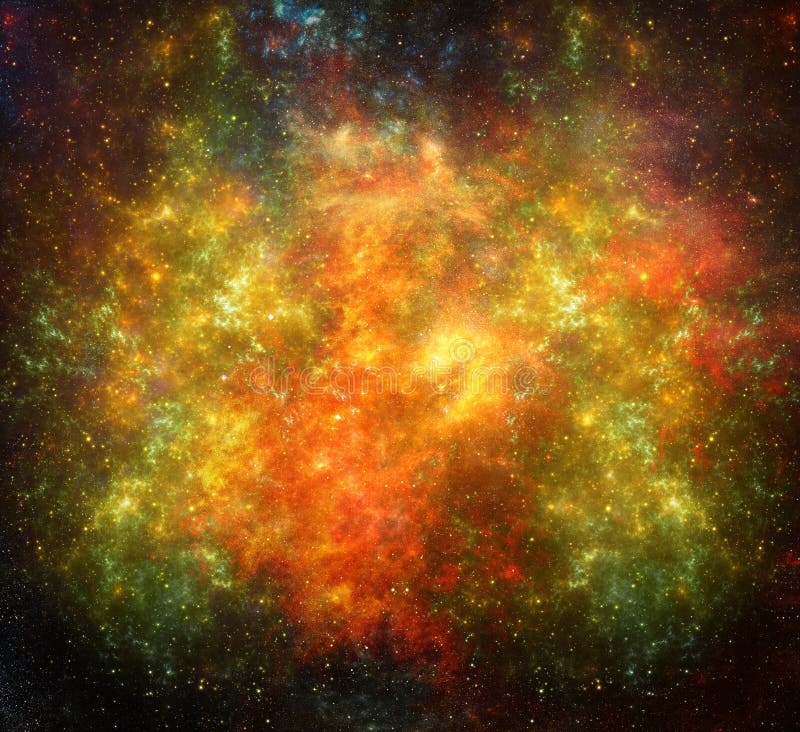 Artistic multicolored deep space nebula with star field stock image Artistic multicolored deep space nebula with star field stock image