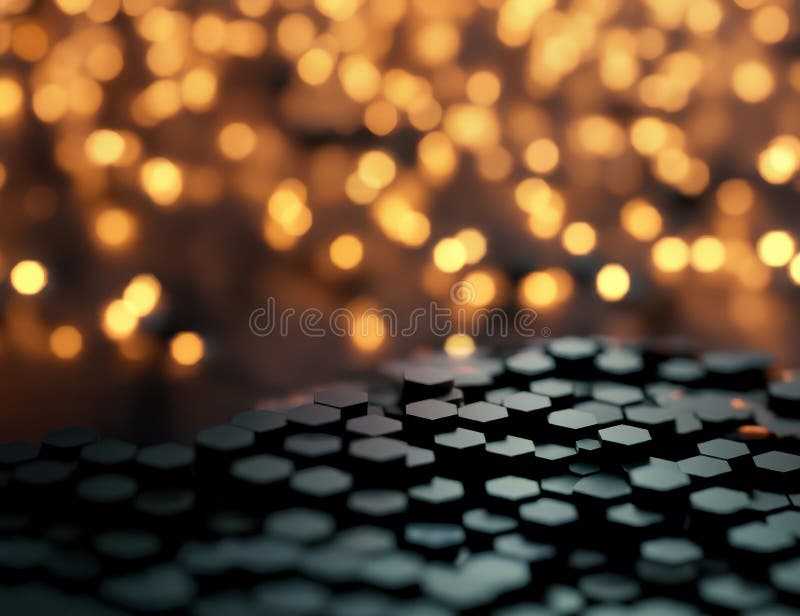 Artistic Neural Links Network Abstract background hexagon pattern with glowing lights vector illustration
