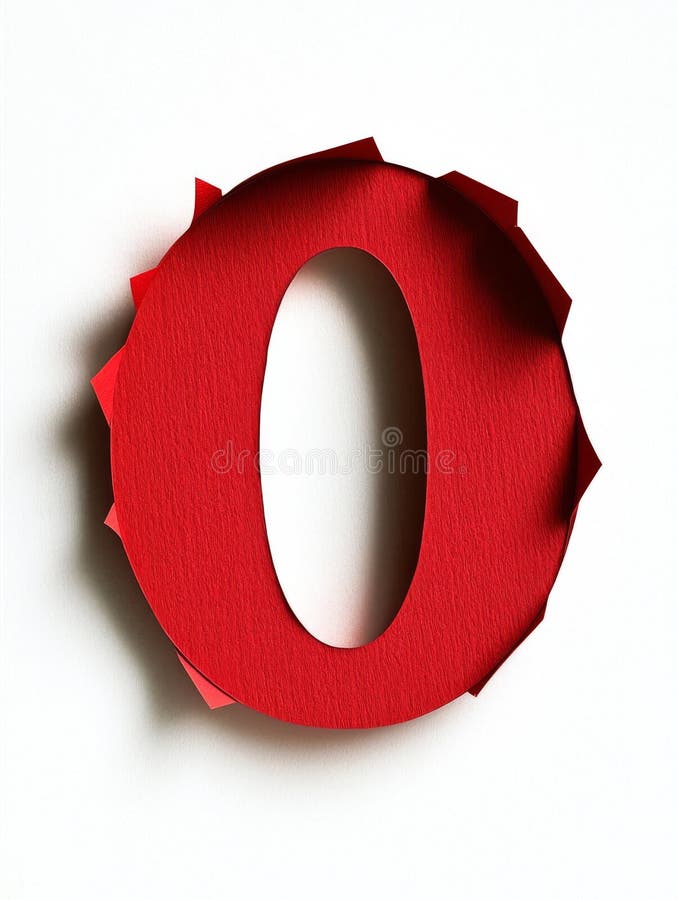 The artistic red letter O, formed from various textured materials, suits innovative designs. Alphabet project stock images, royalty-free photos and pictures