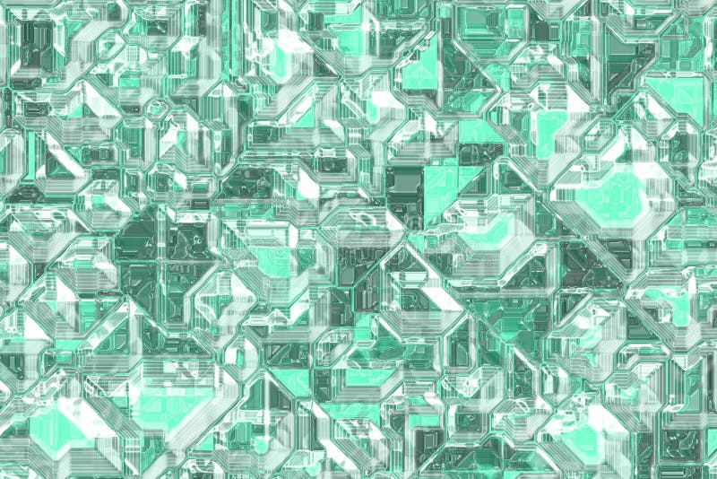 Artistic Teal, Seagreen Technology Optic Wire Pattern Digital Graphic
