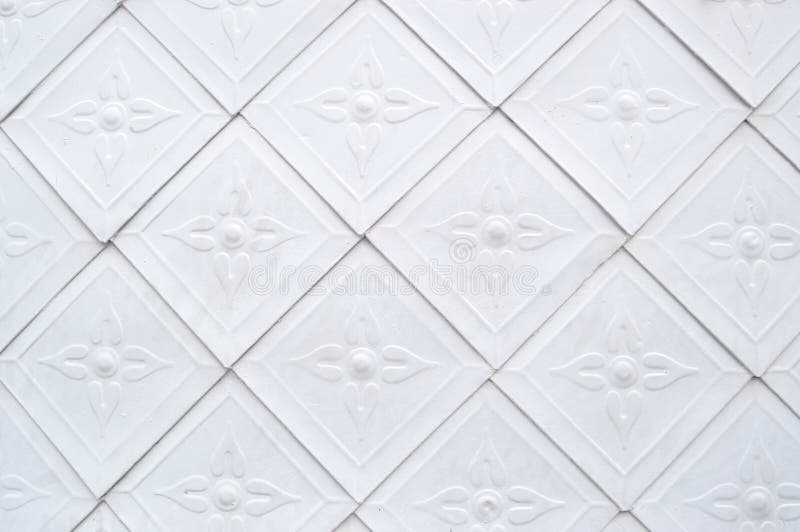 Artistic tile a pattern white