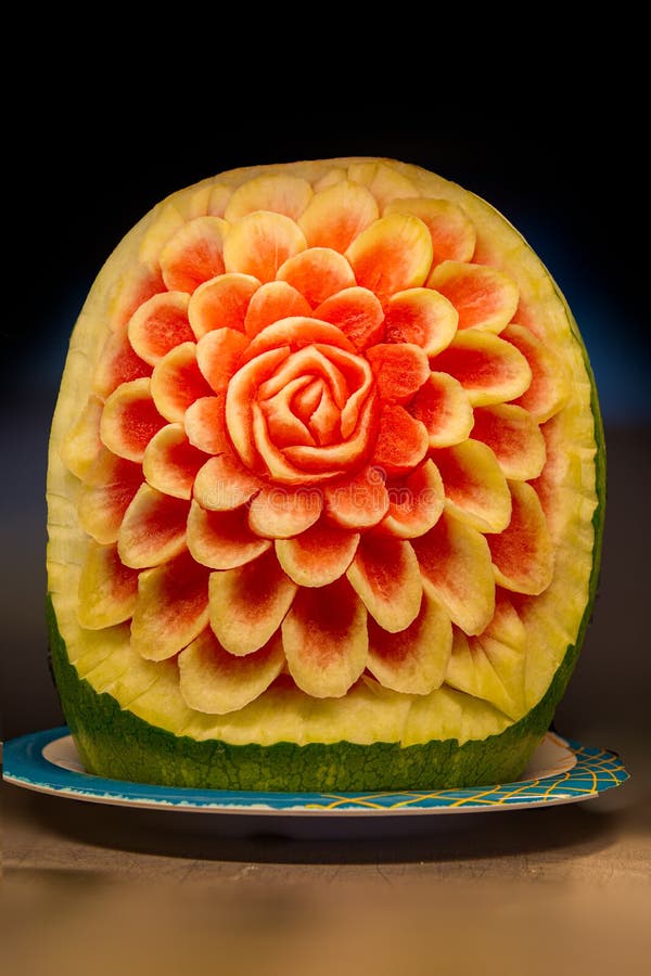 Carved watermelon stock image. Image of cuisine, eating 2980373