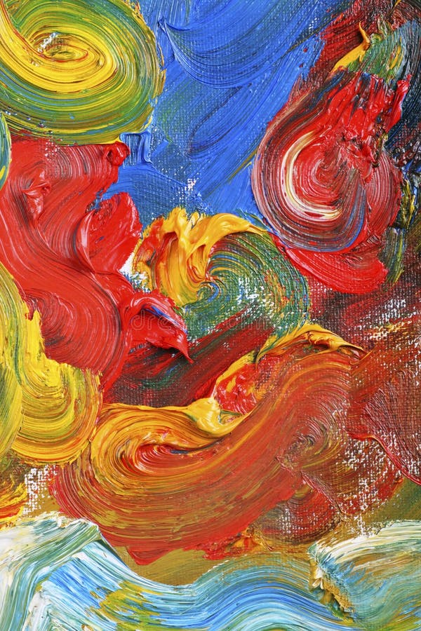 Artists Abstract Oil Painting Stock Photo - Image of swirls, acrlic