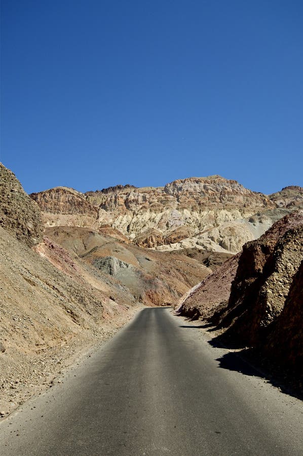 Artists Drive in Death Valley. Stock Image Image of variety, rock