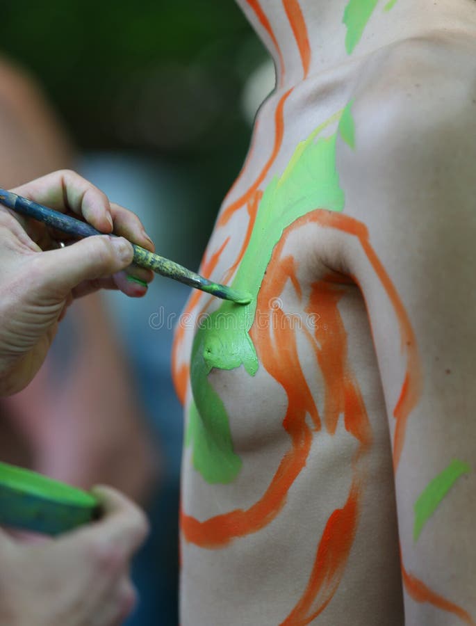 Nude Beach Body Painting