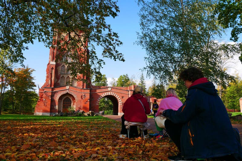 Artists Paint in Nature. Children Draw
