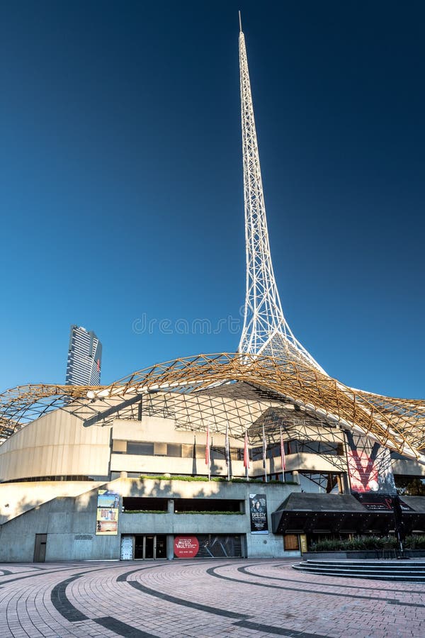 Arts Centre Spire in Melbourne Editorial Image Image of polarised