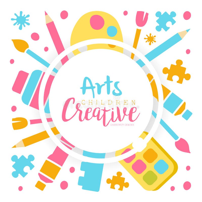 Arts Creative Banner Template, Kids Education, Art, Craft, Creativity