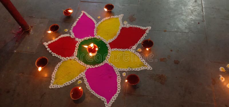 Arts, Rangoli, Flowers, Painting Stock Image - Image of paint ...
