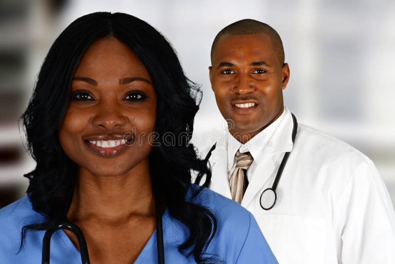 Group of doctors and nurses set in a hospital. Group of doctors and nurses set in a hospital