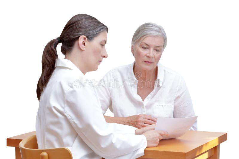Artsen geduldige document witte achtergrond stock afbeelding Artsen geduldige document witte achtergrond stock afbeelding