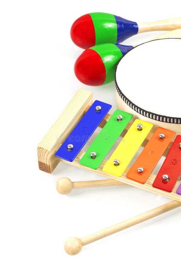 Żartuje instrumenty muzycznych inkasowych zdjęcia stock Żartuje instrumenty muzycznych inkasowych zdjęcia stock
