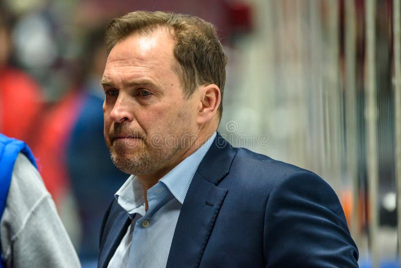 Arturs Irbe, θρυλικός τερματοφύλακας χόκεϋ πάγου στοκ εικόνες Arturs Irbe, θρυλικός τερματοφύλακας χόκεϋ πάγου στοκ εικόνες