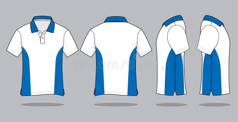 Polo shirt blue and white hot sale