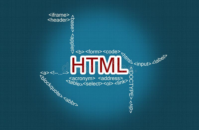 Artwork of HTML Language Background Stock Illustration - Illustration of  programming, artwork: 154940631
