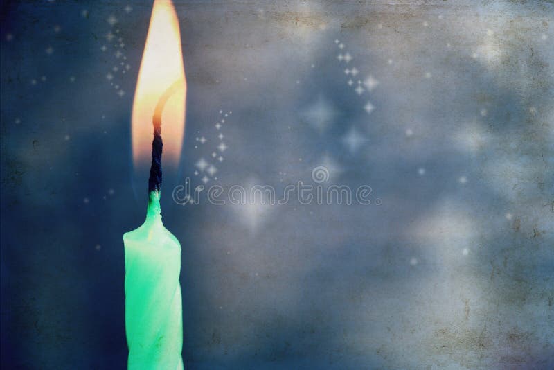 Artwork in painting style, burning candle