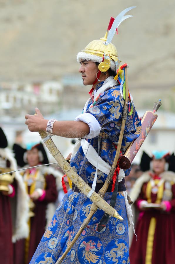 Artysta na festiwalu Ladakh dziedzictwo zdjęcia royalty free Artysta na festiwalu Ladakh dziedzictwo zdjęcia royalty free