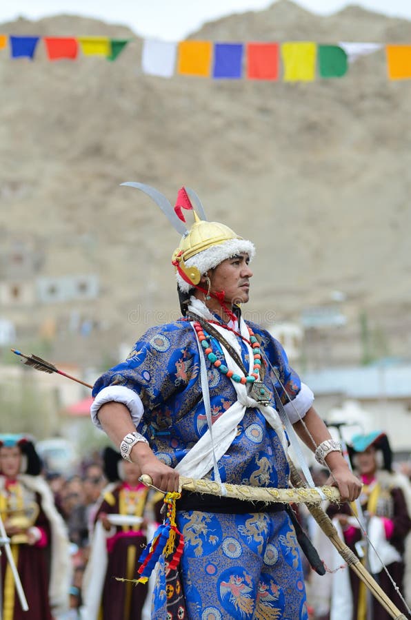 Artysta na festiwalu Ladakh dziedzictwo fotografia royalty free Artysta na festiwalu Ladakh dziedzictwo fotografia royalty free