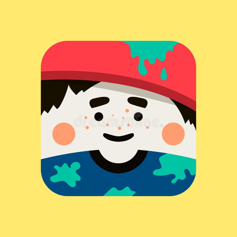 Artysty avatar ilustracja Modny malarz obciosywał ikonę z cieniami w mieszkanie stylu ilustracji Artysty avatar ilustracja Modny malarz obciosywał ikonę z cieniami w mieszkanie stylu ilustracji