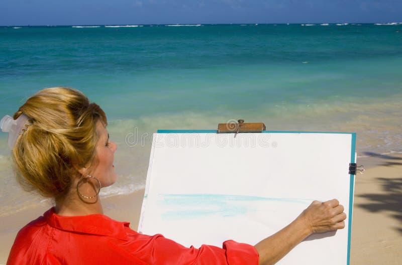 Artysty obraz plażowy żeński