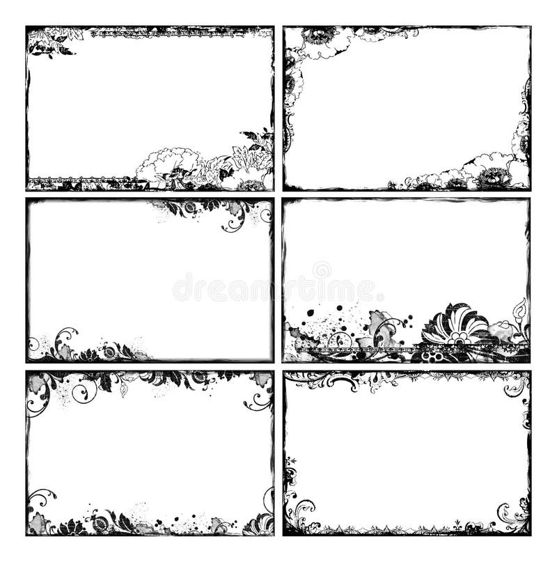artystyczne kwieciste ramy ilustracja wektor artystyczne kwieciste ramy ilustracja wektor