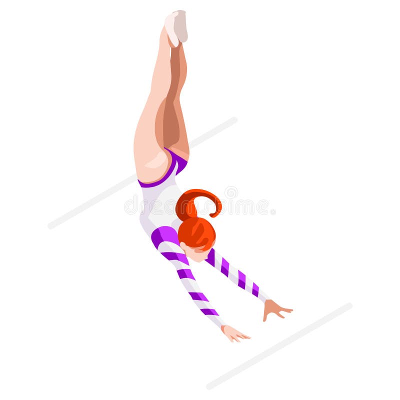 Artystyczny gimnastyka Nierównych barów lata gier ikony set 3D GymnastOlympics mistrzostwa Isometric Sportowy zawody międzynarodo royalty ilustracja Artystyczny gimnastyka Nierównych barów lata gier ikony set 3D GymnastOlympics mistrzostwa Isometric Sportowy zawody międzynarodo royalty ilustracja