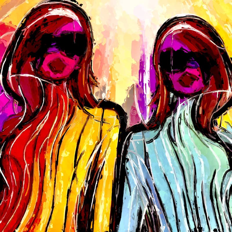 Artystyczny rewers kobiecej mody, odkrywający zawiłe arcydzieła oparte na linii w świecie stylu ilustracja wektor
