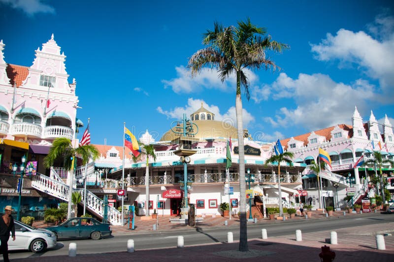Aruba (Caribbean) - House exteriors at Oranjestad