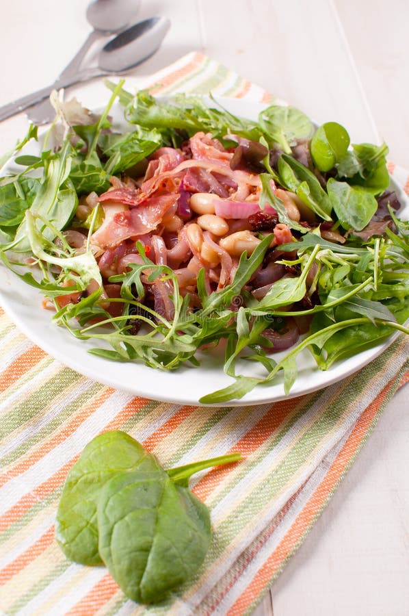 Arugula and Cannellini Beans Salad Stock Photo Image of tomatoes