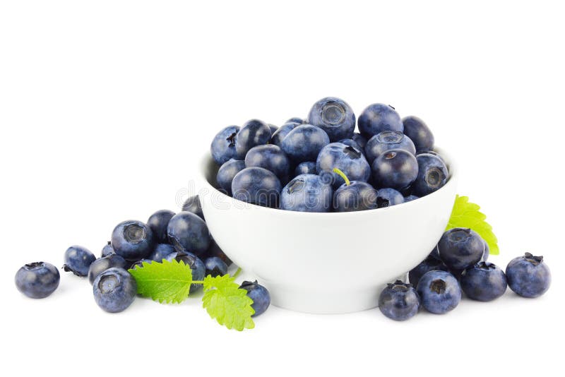 Beautiful fresh blueberries in a white bowl on a white background. Beautiful fresh blueberries in a white bowl on a white background.