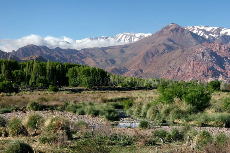 Cordillère des Andes photo stock
